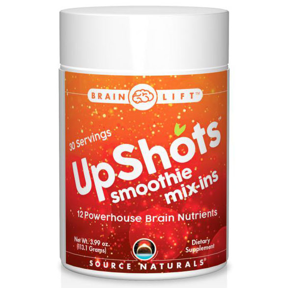 Upshots Smoothie Mix-Ins Powder - Brain Lift, 30 Servings, Source Naturals