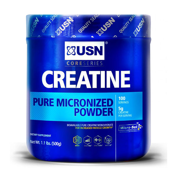 USN Creatine Pure Micronized Powder, 500 g (100 Servings)