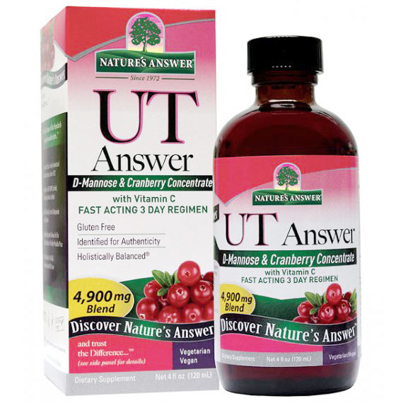 UT Answer (UTanswer), D-Mannose & Cranberry Liquid, 4 oz, Natures Answer