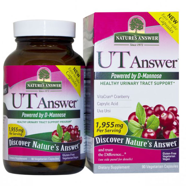 UT Answer Cranberry with D-Mannose, 90 Vegetarian Capsules, Natures Answer