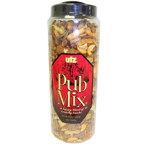 Utz Pub Mix, Crunchy Snacks, 36 oz