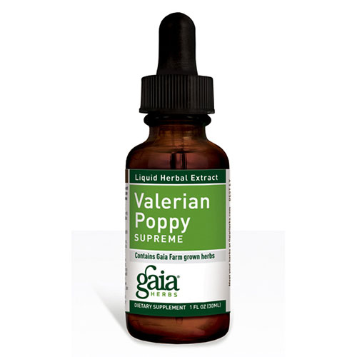 Gaia Herbs Valerian Poppy Supreme Liquid, 1 oz, Gaia Herbs