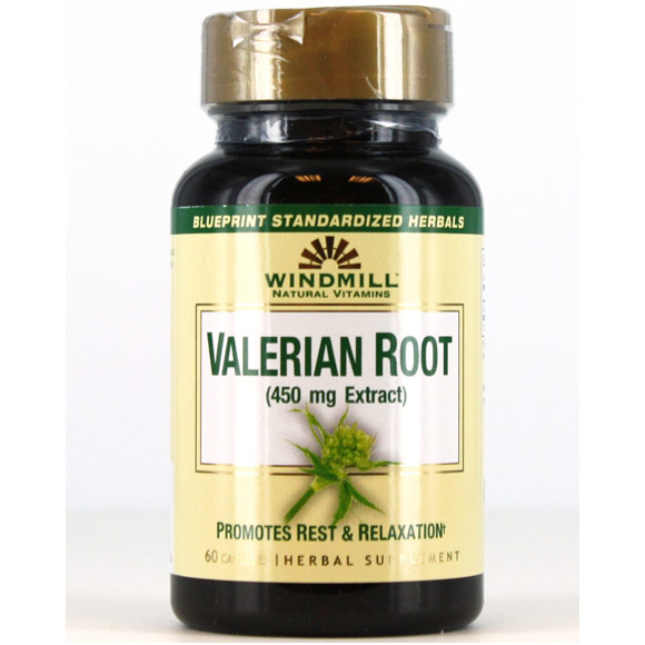 Valerian Root 450 mg, 60 Capsules, Windmill Health Products