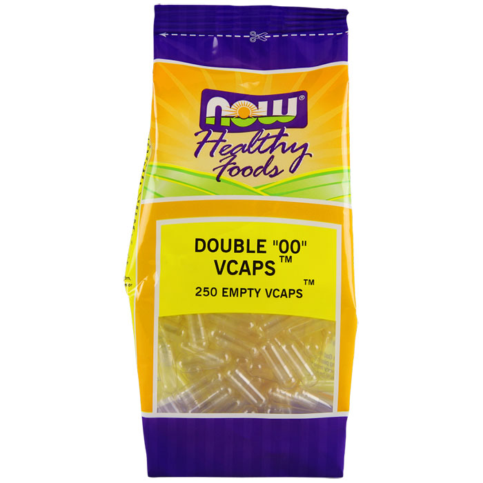 Empty Capsules Vegetarian - Double 00, 250 Veg Capsules, NOW Foods