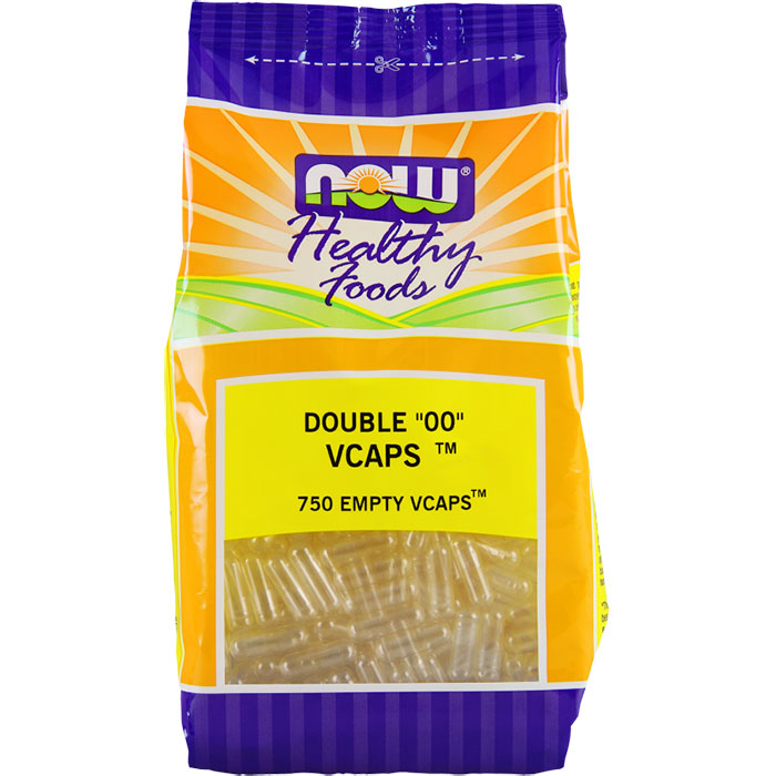 NOW Foods Vcaps '00' Empty, Non-gelatin Vegetarian, 750 Capsules, NOW Foods