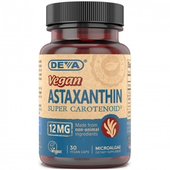 Vegan Astaxanthin Super Antioxidant, 30 Vegan Caps, Deva Vegetarian Nutrition