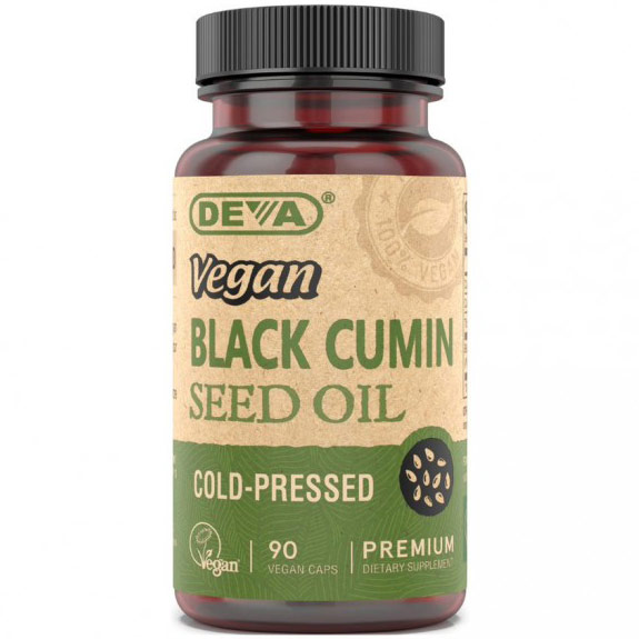 Vegan Black Cumin Seed Oil, 90 Veggie Caps, Deva Vegetarian Nutrition
