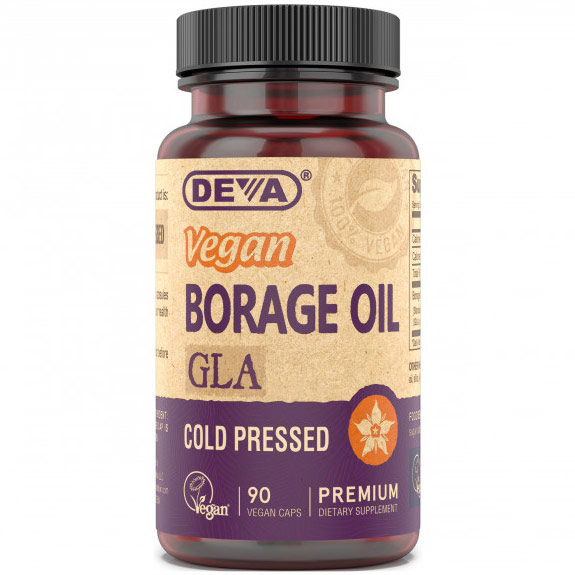 Vegan Borage Oil, 90 Veggie Caps, Deva Vegetarian Nutrition