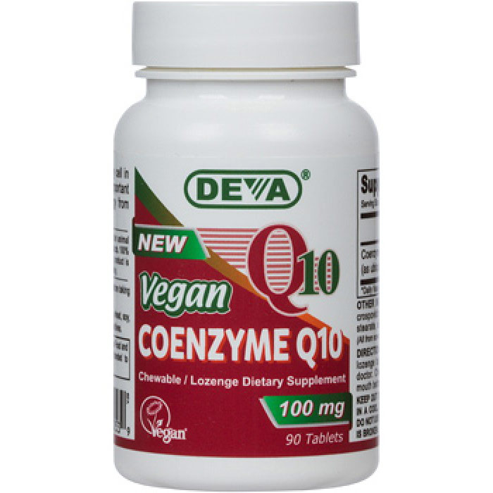 Vegan Sublingual Coenzyme Q10 100 mg, 60 Tablets, Deva Vegetarian Nutrition