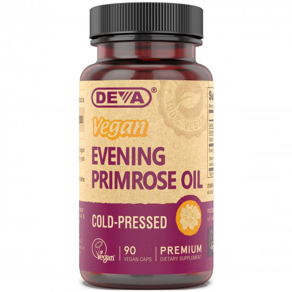 Vegan Evening Primrose Oil, 90 Veggie Caps, Deva Vegetarian Nutrition