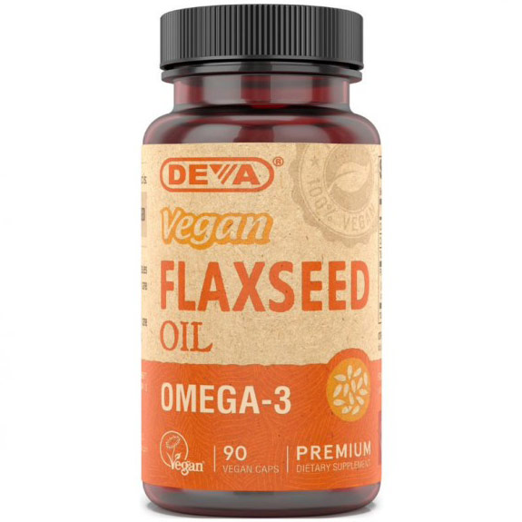 Vegan Flaxseed Oil, 90 Veggie Caps, Deva Vegetarian Nutrition