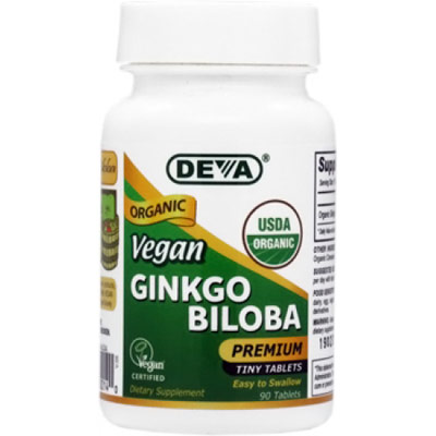 Deva Vegan Ginkgo Biloba (Organic) 395 mg, 90 Vegan Caps, Deva Vegetarian Nutrition