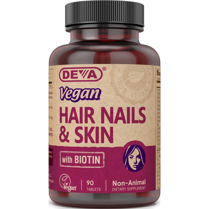 Vegan Hair, Nails & Skin with Biotin, 90 Tablets, Deva Vegetarian Nutrition