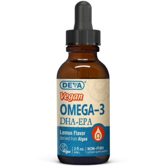 Vegan Liquid Omega-3 DHA-EPA, Lemon Flavor, 2 oz, Deva Vegetarian Nutrition