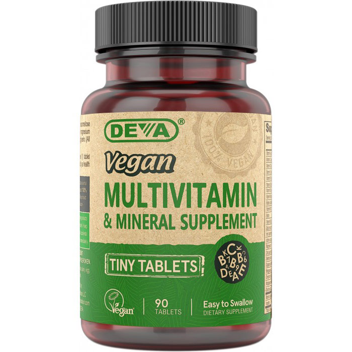 Vegan Tiny Tablets Multivitamin & Mineral Supplement, 90 Tablets, Deva Vegetarian Nutrition