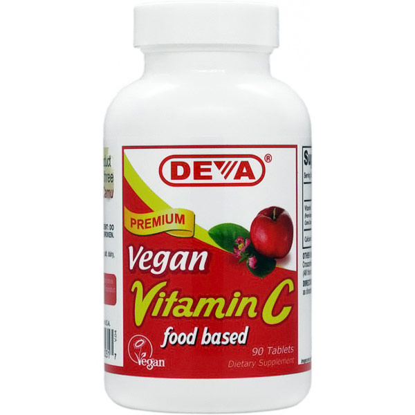 Deva Vegan Natural Vitamin C, Food Based, 90 Tablets, Deva Vegetarian Nutrition