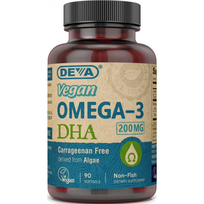 Vegan Omega-3 DHA, 90 Vegan Softgels, Deva Vegetarian Nutrition