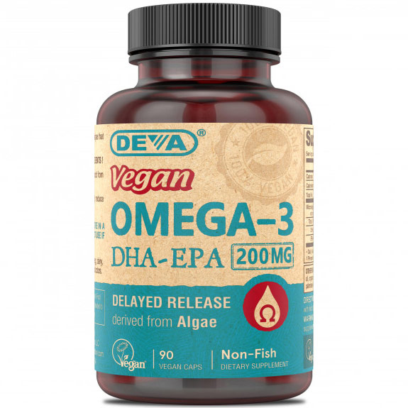 Vegan Omega-3 DHA & EPA, Delayed Release, 90 Vegan Softgels, Deva Vegetarian Nutrition