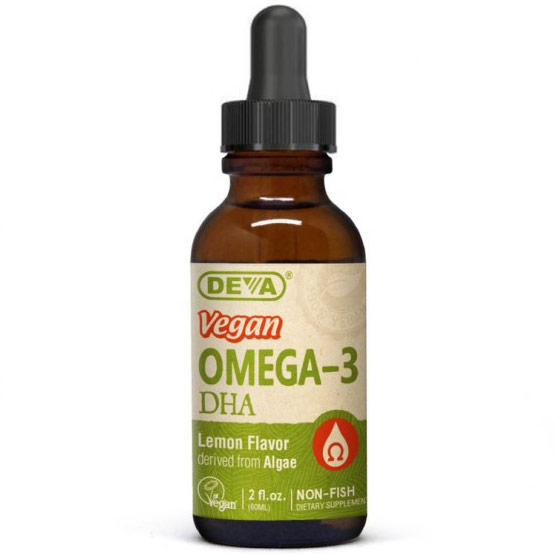 Vegan Liquid Omega-3 DHA, Lemon Flavor, 2 oz, Deva Vegetarian Nutrition