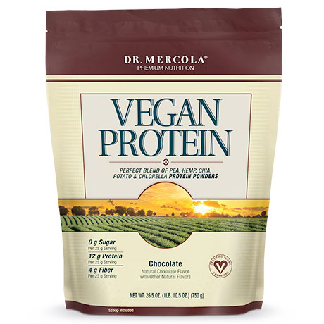 Vegan Protein - Chocolate, 750 g, Dr. Mercola