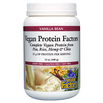 Vegan Protein Factors - Vanilla Bean, 12 oz, Natural Factors