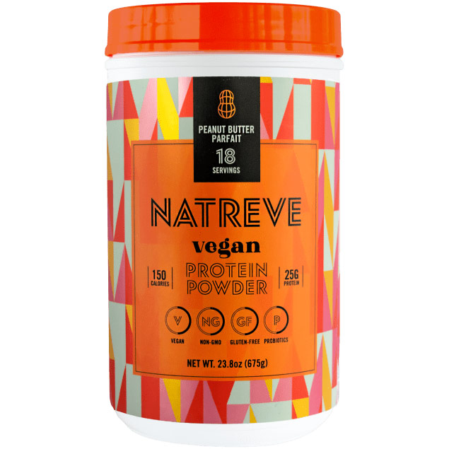 Vegan Protein Powder, Peanut Butter Parfait, 23.8 oz (675 g), Natreve