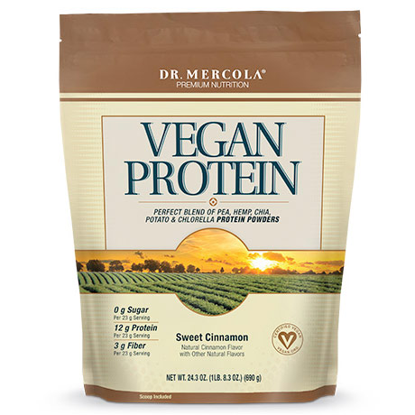 Vegan Protein - Sweet Cinnamon, 690 g, Dr. Mercola