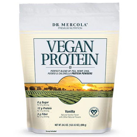 Vegan Protein - Vanilla, 690 g, Dr. Mercola