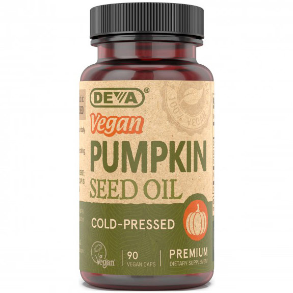 Vegan Pumpkin Seed Oil, 90 Veggie Caps, Deva Vegetarian Nutrition