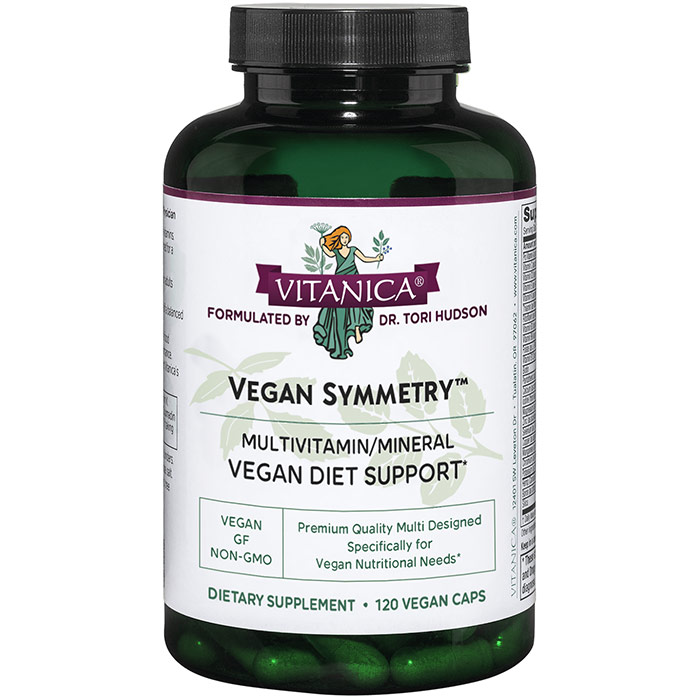 Vegan Symmetry, Vegan Multivitamin, 120 Vegetarian Capsules, Vitanica