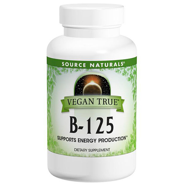 Vegan True B-125 Complex, 60 Tablets, Source Naturals