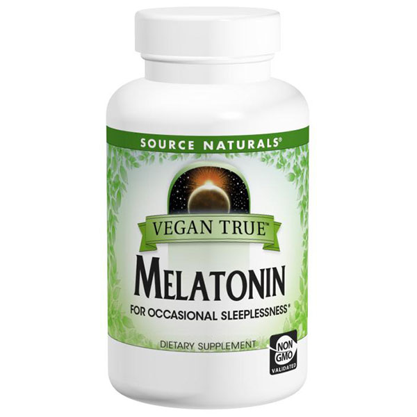 Vegan True Melatonin 3 mg, 60 Vegantein Capsules, Source Naturals