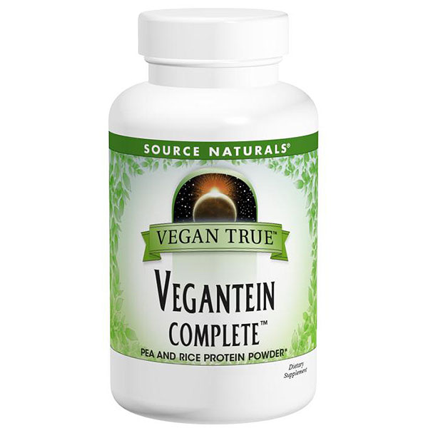 Vegan True Vegantein Complete, Pea & Rice Protein Powder, 16 oz, Source Naturals