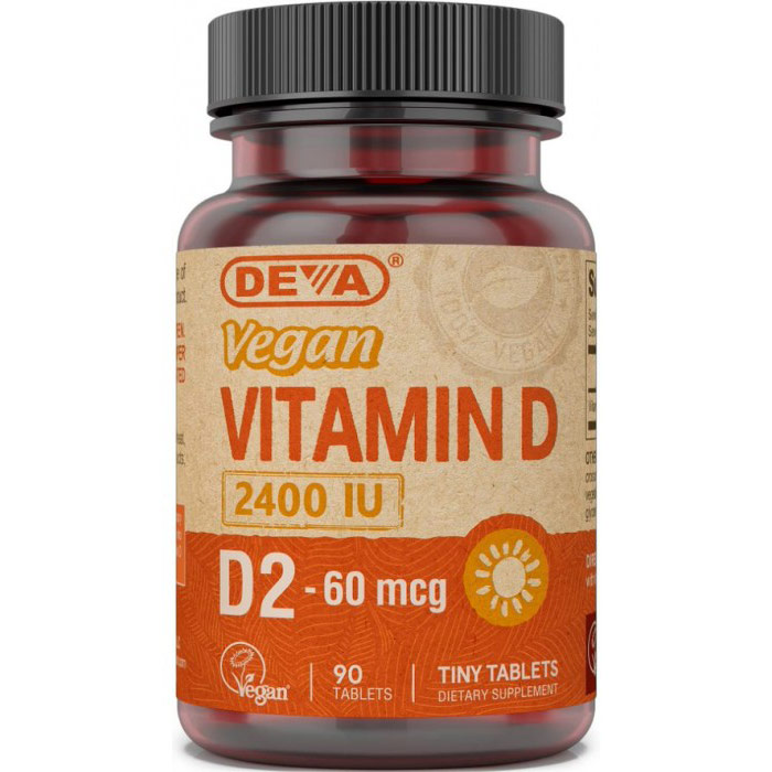 Vegan Vitamin D 2400 IU, 90 Tablets, Deva Vegetarian Nutrition