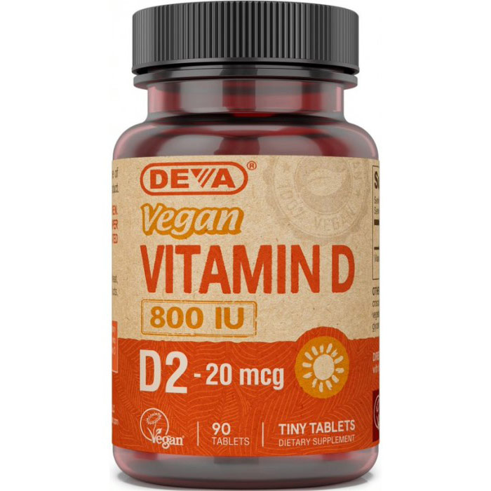 Vegan Vitamin D 800 IU, 90 Tablets, Deva Vegetarian Nutrition