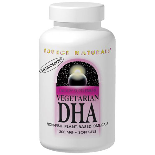 Vegetarian DHA 200 mg, 120 Softgels, Source Naturals