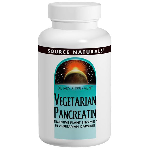 Vegetarian Pancreatin 475 mg, 120 Capsules, Source Naturals