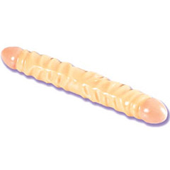 Veined Double Dong 12 Inch - Ivory Duo, California Exotic Novelties