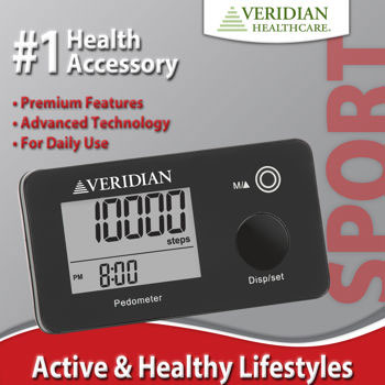 Veridian Healthcare Multi-Function Pocket Pedometer