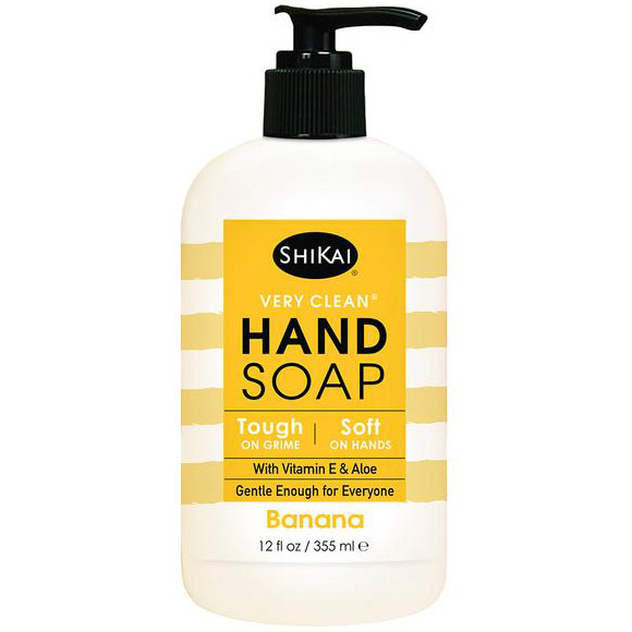 Very Clean Liquid Hand Soap, Banana, 12 oz, ShiKai