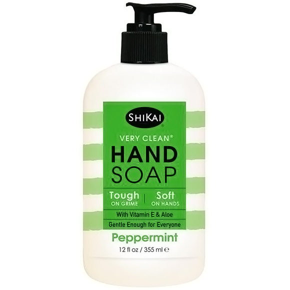 Very Clean Liquid Hand Soap, Peppermint, 12 oz, ShiKai