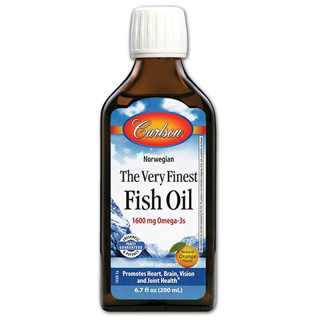 Very Finest Fish Oil Liquid - Orange, 200 ml, Carlson Labs