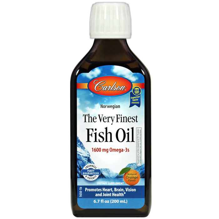 Very Finest Fish Oil Liquid - Orange, 500 ml, Carlson Labs