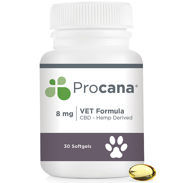 Vet Formula 8 mg CBD, For Dogs & Cats, 30 Softgels, Procana Laboratories