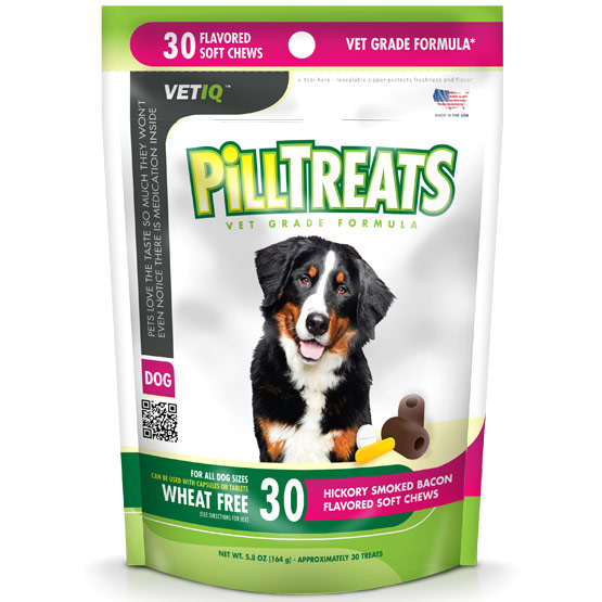 VetIQ Pill Treats for Dogs, 30 Flavored Soft Chews