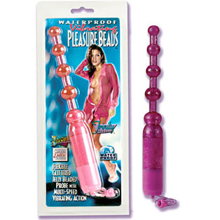 California Exotic Novelties Waterproof Vibrating Pleasure Beads - Purple, California Exotic Novelties