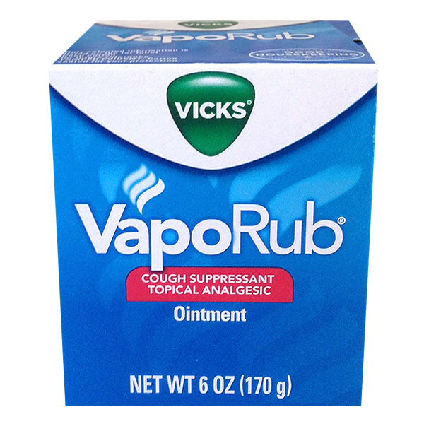Vicks VapoRub Ointment, Cough Suppressant Topical Analgesic, 6 oz (170 g)