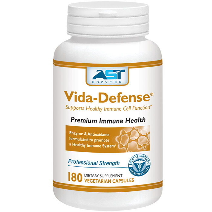 Vida-Defense, Premium Immune Health, 180 Vegetarian Capsules, AST Enzymes