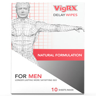 VigRX Delay Wipes For Men, 10 Sheets, Leading Edge Health