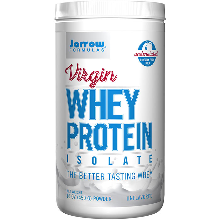 Virgin Whey Protein Isolate Powder - Unflavored, 16 oz, Jarrow Formulas